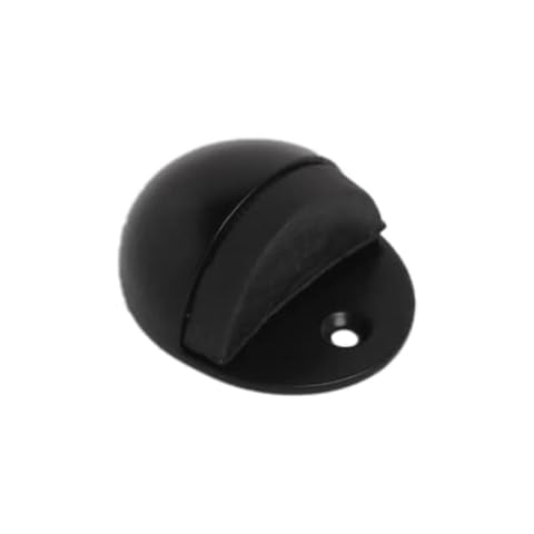 Onyx Hooded Door Stop Matt Black, Door Stopper, Rubber Bumper to Protect Door, Walls, and Skirting for Internal Use Cover