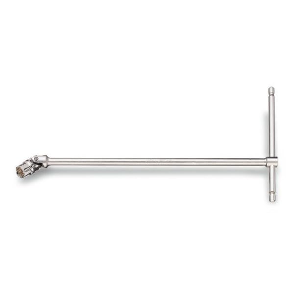 Beta 952FTX E20 T Handle with Swivelling Torx Socket Wrench, with Chrome Plated, Silver