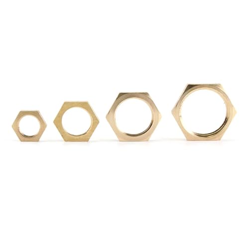 Tuercas de seguridad latón hexagonal 1/4 hembra 5 uds 6
