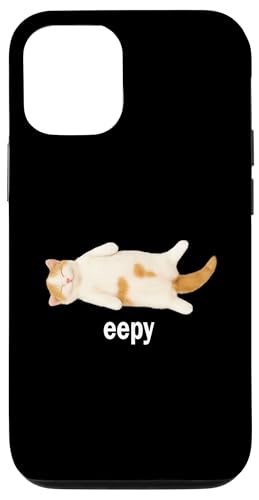 Eepy Funny Sleepy Cat Meme Viral Hilarious Sleepy Lazy Cat �X�}�z�P�[�X iPhone 12/12 Pro �p