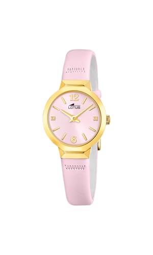 Montre femme Lotus cuir rose quartz étanche classique 19029/2