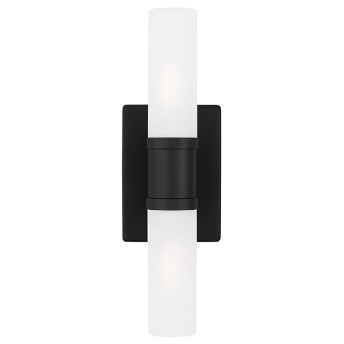Image of Generation Lighting 4465002-112 Keaton Vanity, 2-Light 80 Total Watts, Midnight Black