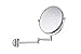 Produktbild DEUSENFELD K72C - Doppel Wand Kosmetikspiegel, Rasierspiegel, Schminkspiegel, 2-Armig, 7X Vergrößerung + Normalspiegel, Ø20cm, 360° vertikal und horizontal schwenkbar, Messing verchromt, rostfrei