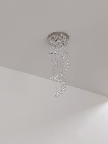 GANE-SHART GA Crystal Glass Chandelier Yellow LED Light Ceiling Decoration for Banquet Hall, Living Room, Stair Area, Hotels, Temples, Office, Resort (Height - 2 Foot)