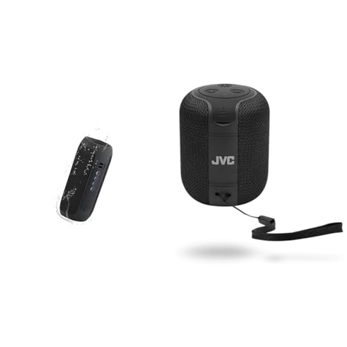 JVC Portable Wireless Speakers with Surround Sound, Bluetooth 5.0 & 5.3, TWS Stereo, Waterproof IPX5, Up to 18-Hour Battery Life