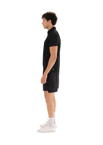 Image of STRCH Men's NeoBond Polo T-Shirt T-Shirt with Stitch-Free Design, 3D Logo & Reflective Details | Soft & Comfotable Everyday T-Shirt for Gym, Yoga, Running Casual Outfit