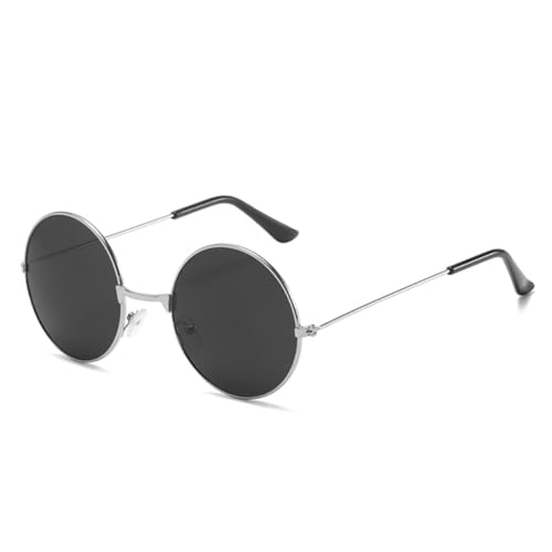 Lunettes de soleil rondes en métal vintage style tendance protection UV400 unisexe