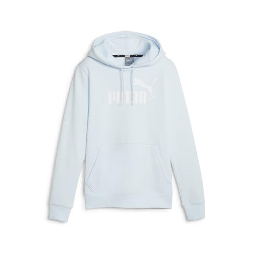 PUMA Women's Essentials Logo Fleece Hoodie (Available in Plus Sizes), Icy Blue, Medium