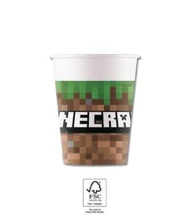 8Pk 200Ml Minecraft Paper Cups, Brown, Taille unique - Image 2