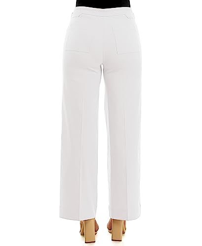 Zac & Rachel Womens Pull on Millennium Wide Leg Pant W/Hardware Waist TabsPants