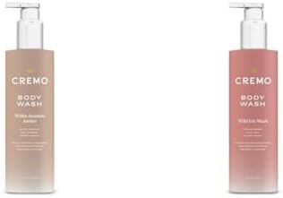 Cremo Women's Body Wash Bundle with White Jasmine Amber 16 Fl Oz and Wild Iris Musk 16 Fl Oz