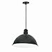 Nora Lighting NRLM-16C2540BWLE4 RLM Shade 1 Light 16 inch Black and White Pendant Ceiling Light