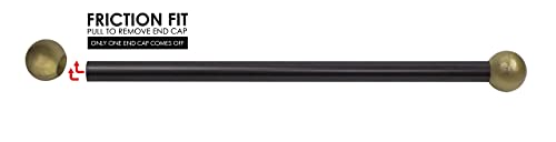 Solus SCA-335BK 15" Aluminum Cross Arm Ladder Rest for Outdoor Lamp Posts and Poles, Easy to Mount, Maintenance Free and Weather Resistant, Black Bar with Gold Caps - Thumbnail 4