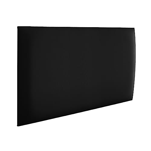 RAVIO Panneaux muraux rembourrés | Lambris 3D avec Mousse | Coussin Mural comme tête de lit pour lit | Decoration Murale pour Chambre, Chambre d'enfant, Bureau, Couloir | Noir, 60 x 30 cm