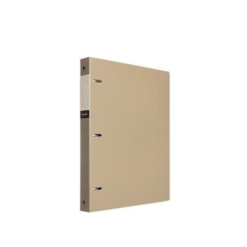 ドキュメントバッグ A4 ミシン目入りルーズリーフバインダー PP 3穴 厚手ファイルフォルダー アーカイブ情報オーガナイザーブックレット ドキュメントホルダー(Brown)