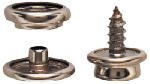 General 1268 Solid Brass Nickel Plated Grommet Screw Refills 6 Count