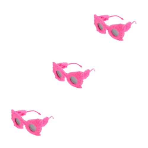 Lunettes en peluche rose pour EVJF et accessoires de déguisement de festival