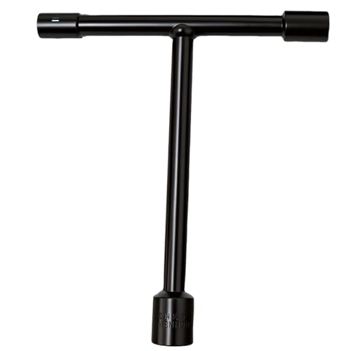Image of 3-Way T-Handle Wrench Removable 8mm 10mm 12mm Sockets for Repairing Bicycle, Car,Motorcycle,Durable Powder Coated Black Finish