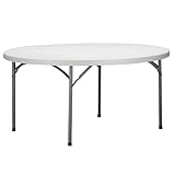 Duraturo nel tempo MilaniHome.it - Tavolo Catering Rotondo in Metallo E ABS Bianco Diametro 150 con Gambe Pieghevoli per Ristorante Matrimoniodi coloreBianco