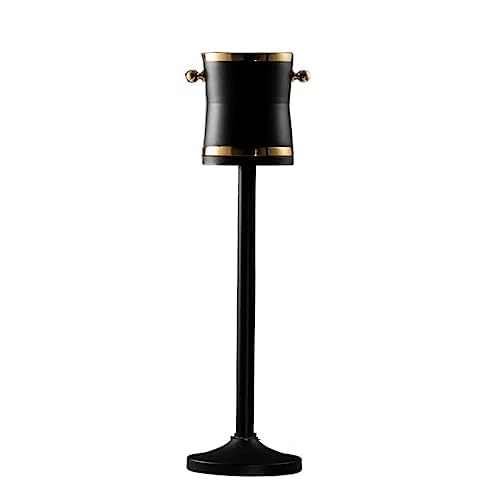 Cubeta profesional de acero inoxidable para champán con soporte alto, enfriador de vino de hielo grande para enfriar y servir