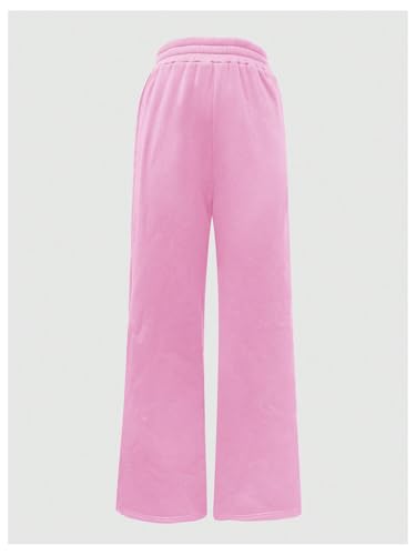 Verdusa Women's Wide Leg Baggy Sweatpants Casual Athletic Pants with Pockets Winter Clothes College Outfits3