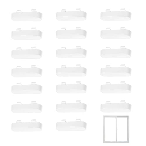 20PCS Window Drainage Cover Caps 25mm Window Vent Cover White Weep Hole Covers Double Glazing Cover Caps ABS Plastic Drainage Hole Cap Prevent Clogs Replacement for UPVC Windows Accessories