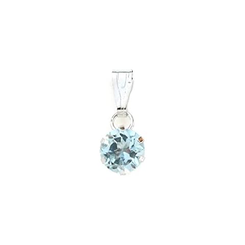 9ct White Gold Blue Topaz Pendant Cover