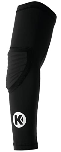 Kempa Arm-Sleeve gepolstert Arm-Bandage mit Ellenbogen-Schoner für Handball Volleyball & Co Armling unisex für Damen Herren Jugendliche Kinder schwarz/Weiß
