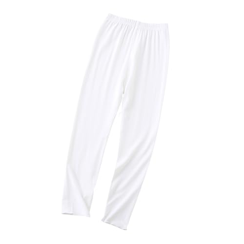 Moonker Soft Bottom Pants for Girls Comfy Elastic Waist Solid Color Light Casual Skinny Pants Trendy Slim Winter