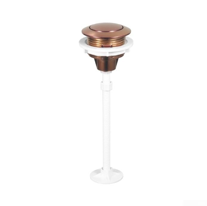 HpLive 38 mm Toilet Flush Button with Single Function, Water Tank Single Button Toilet Flush Button Compatible with Standard Flush Valves (Rose Gold)