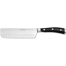 WUSTHOF Classic IKON 7" Hollow Edge Nakiri Knife, Black