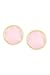 Rose Quartz 8mm Gold Clad Wholesale Gemstone Fashion Jewelry Post Earrings