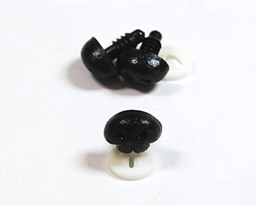 celloexpress Pack of 1 - Black Animal/Dog Nose 15mm x 12mm Plastic Backs - Teddy Bear & Soft Toy Making Detailed Nose
