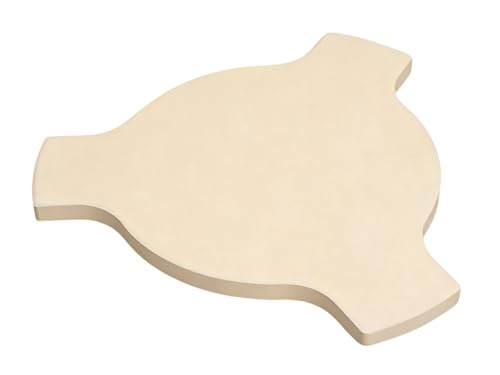 Soldbbq Smoking' Stone Heat Deflector for Large Big Green Egg and Char-Griller 6201, Heavy Duty Ceramic Pizza Stone for Char-Griller AKORN Kamado Models 06620,16620, 26720, 56720 and 6520,17 1/2-inch