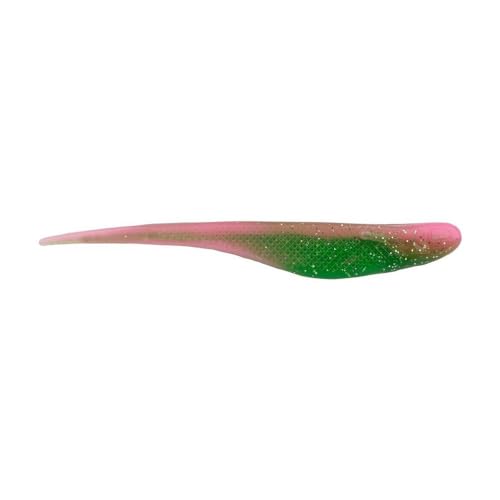 Berkley PowerBait Saltwater Bonga Shad Fishing Bait, Electric Chicken, 4in, Irresistible Scent and Flavor, Ideal for Bass, Redfish, Trout and More