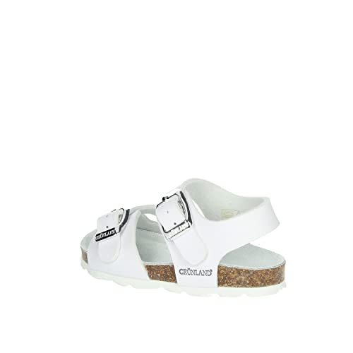 Grunland Aria SB0027 Bianco Sandalo Bambina Fibbie...