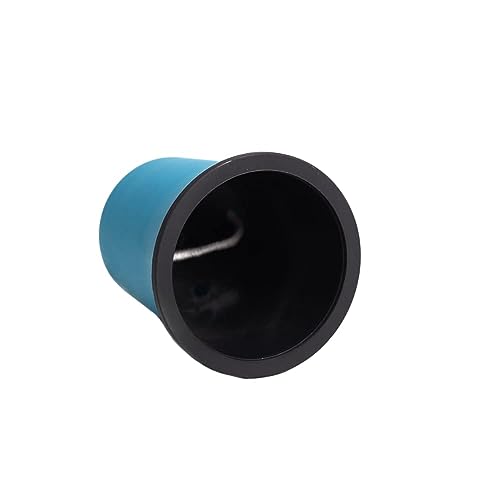 Image of Oslo Self Watering Pots | Planters for Your Home Living Room Office Decor, Round Plastic 4.3 Inch Set of 3 (Mocca) (Blue)