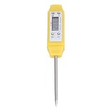 TYTOGE Digitales Lebensmittelthermometer, Automatische Kalibrierung, Stift-Stil, Hohe Genauigkeit, Sofort Ablesbares Thermometer mit Sonde Zum Kochen von Fleisch, Flüssigkeiten, B (Gelb)