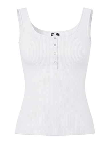 PIECES Damen Pckitte Tank Noos Top, Bright White, XS EU