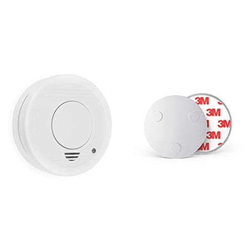 Smartwares 10.044.62 détecteur de fumée – Capteur Optique – Bouton de Test – 85 DB & Sonero MH-070 Fixation magnétique pour détecteur de fumée Diamètre 70 mm Aimants Extra puissants