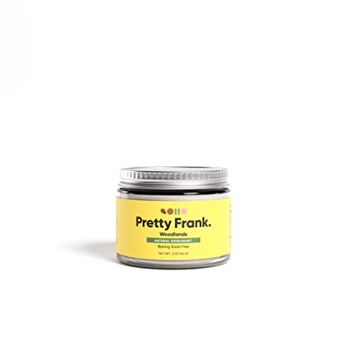 Pretty Frank Natural Deodorant Jar- Baking Soda Free Natural Deodorant for Women, Men, Teens, Kids â€“ Paraben Sulfate Free Deodorant Cream with Coconut Oil, Arrowroot, Vitamin E, Zinc â€“ Woodlands