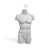 Male Hanging Body Mannequin Form Torso Display Bust (1, Male White Matt Full Body)