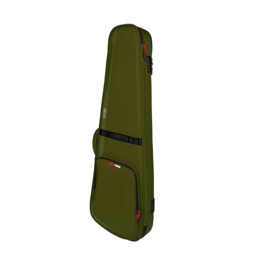 Image of Gator Cases ICON Series Premium Weather Resistant Gig Bag for Electric Guitars with TSA Luggage Lock-Friendly Zipper Pulls; Green(G-ICONELECTRIC-GRN)