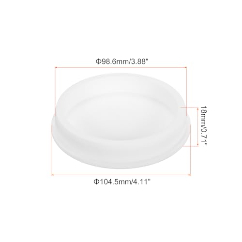 Image of MECCANIXITY High Temp Silicone Plug Mount Dia 98.6mm /3.88 Inch T Shaped Rubber Stopper Hole Plugs for Powder Coating Plating Waterproof Sealing Plugs White Pack of 1