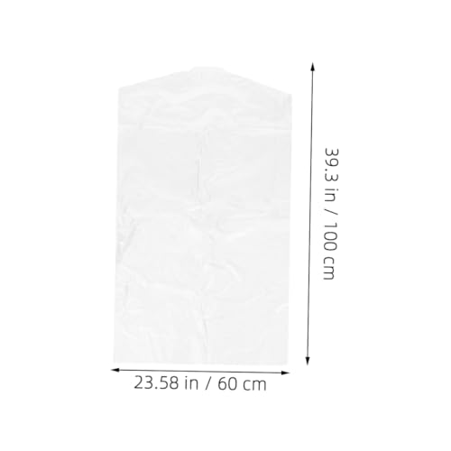 40pcs Clear Plastic Garment Storage Bags Hanging Clothes Covers for Coats and Suits and Lightweight for Home Use for Moving and Closet Organization2