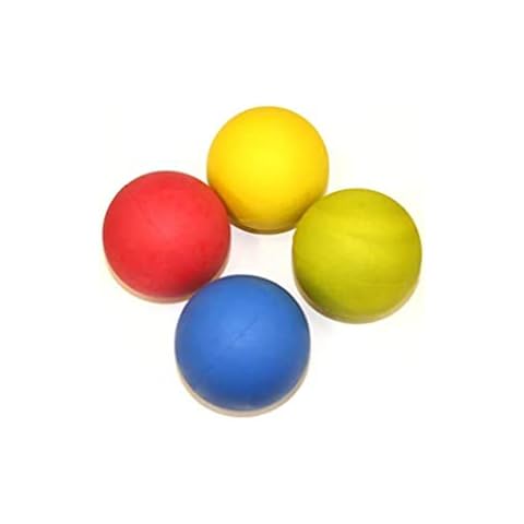 Hyfive Bright Dog Fetching Balls from Floating Bouncing Rubber for Training Mixed Colours Pack of 4 Cover