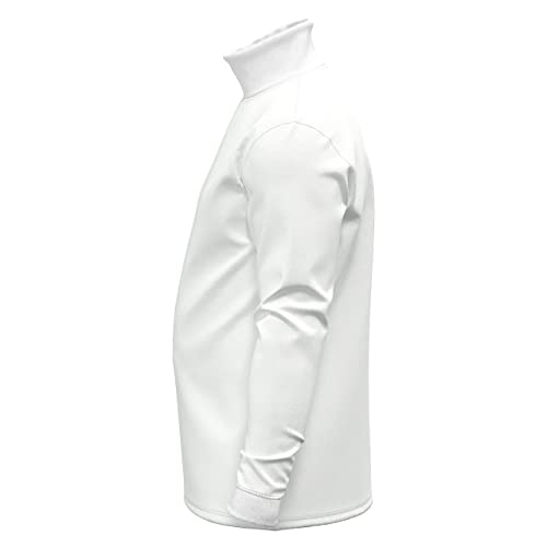 Men's 100% Interlock Knit Combed Cotton Super-Soft Euro Design Ski Casual Turtleneck Pullover White #TOP1
