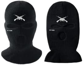 3 Hole Ski Mask Sheisty Mask Knitted Full Face Balaclava Winter Warmer Outdoor Sports Thermal for Men Women Black