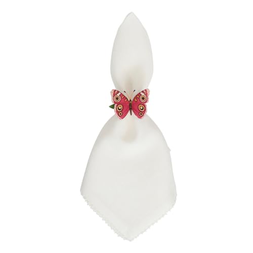 Juliska Meadow Walk Butterfly Napkin Ring Assorted Set/4 - Multi by Juliska - Used condition - Image 4
