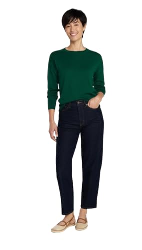 Women's Time and Tru High‑Rise Barrel Jeans (US, Numeric, 16, Regular, Regular, Dark Wash)
